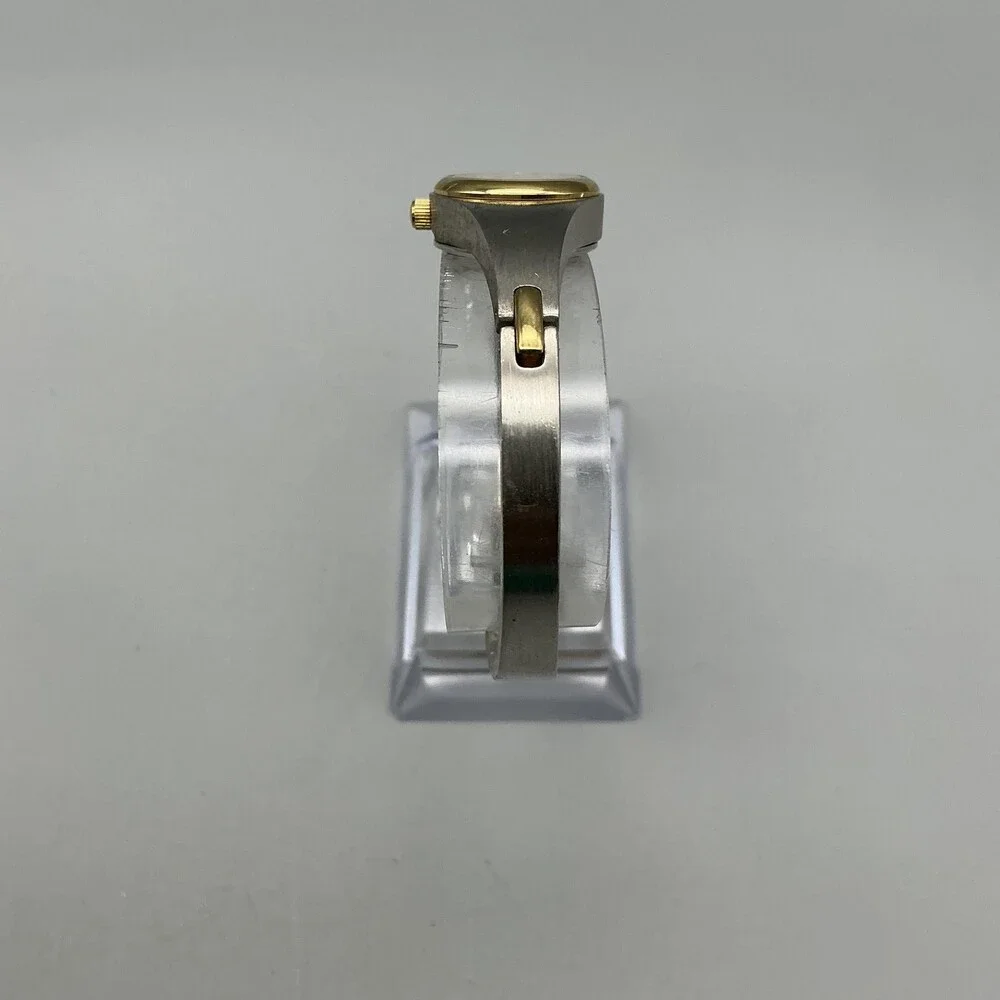 Fossil F2 Womens Watch 17mm Silver Two Tone Bangle ES-9069 New Battery 6.75